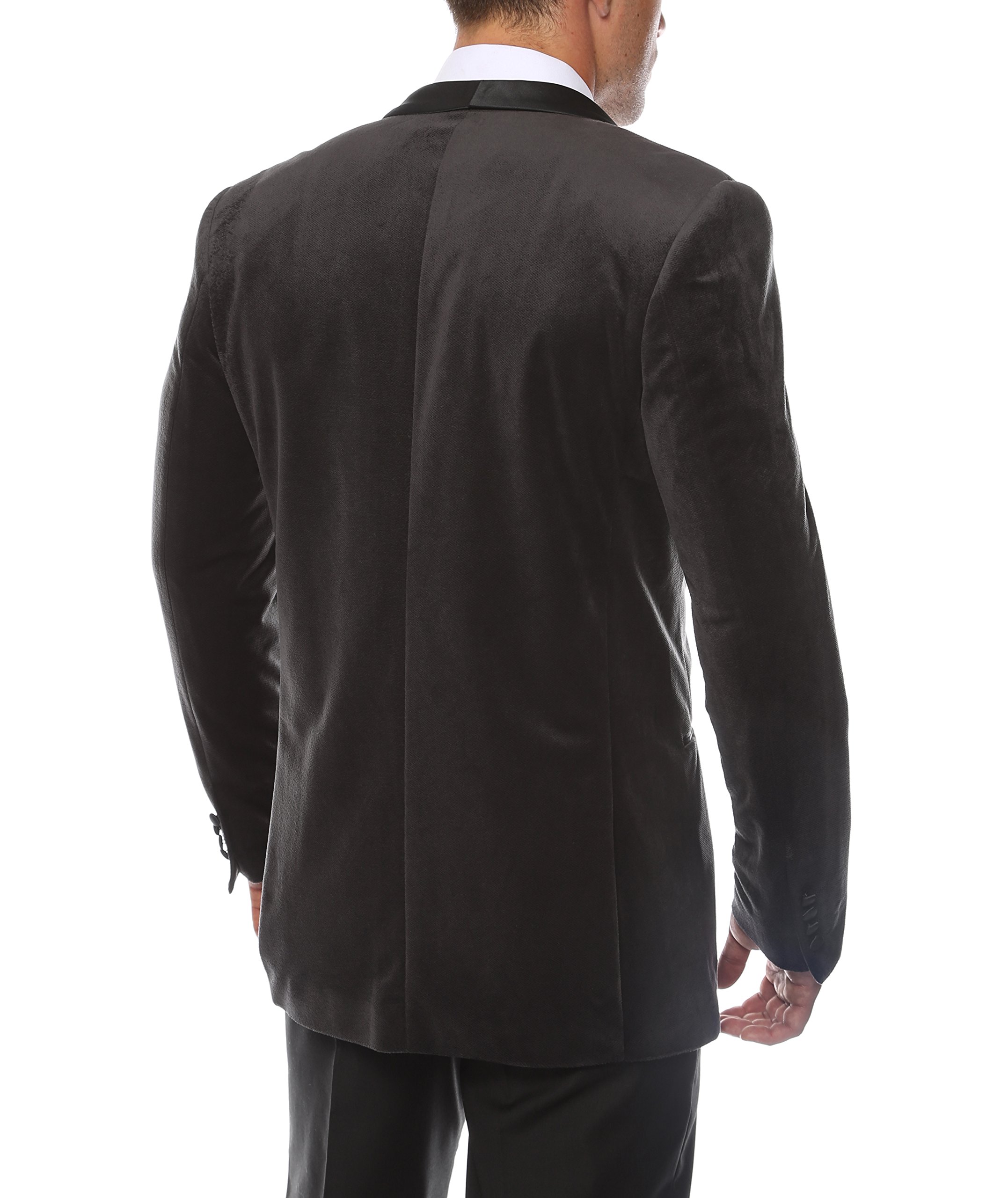 Men’s Velvet Blazer - Single Button Wedding Tuxedo Jacket with Shawl Satin Lapel for Formal Events, Evening Wear & Groom Attire | Perfect for Weddings, Prom, Dinner Parties & Special Occasions