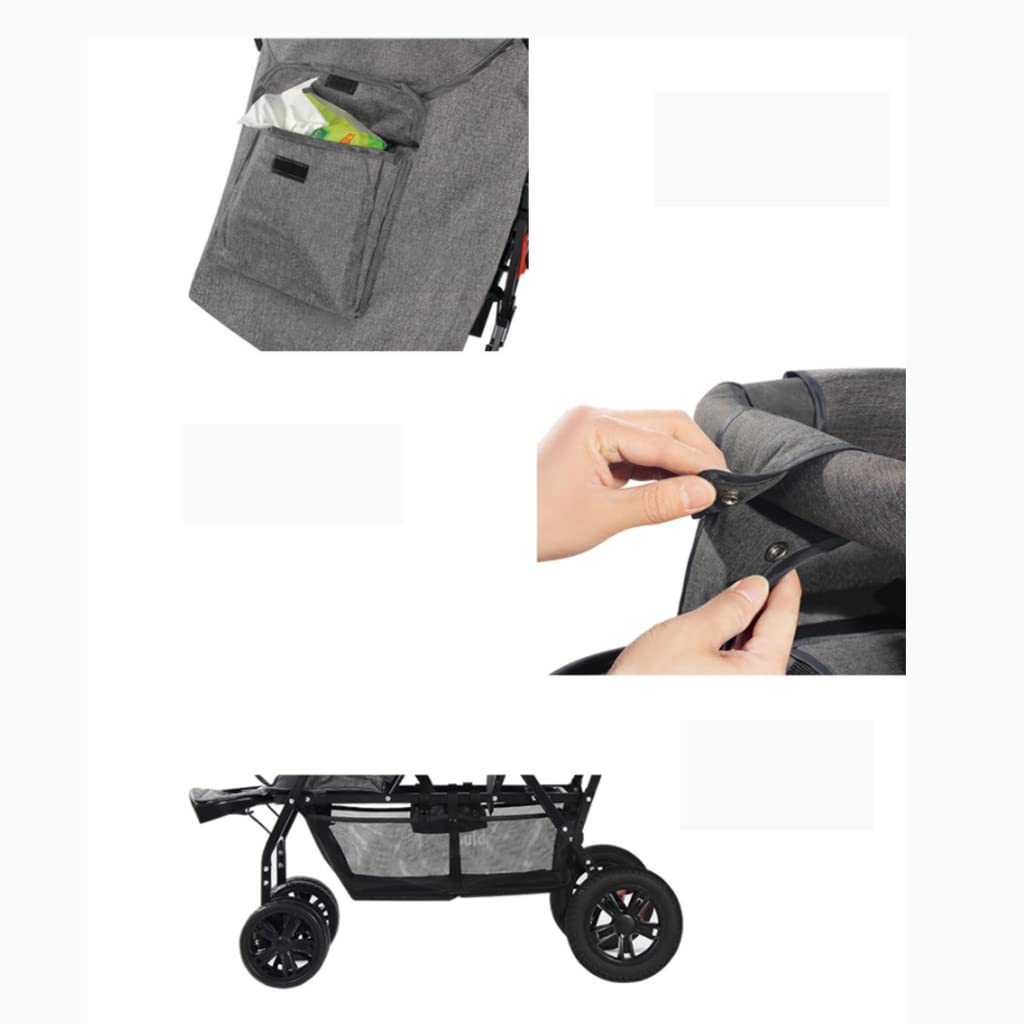**Best Twin Stroller Wagon for Travel - Lightweight, Foldable Double Stroller with Large Storage Basket & 5-Point Safety Harness - Perfect for Shopping, Park Outings & Family Adventures**
