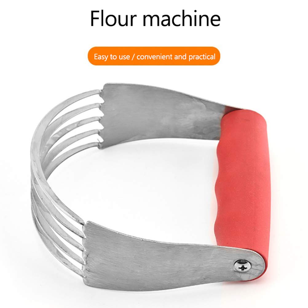 Stainless Steel Dough Mixer - Handheld Pastry Cutter & Flour Blender for Baking with Non-Slip Handle - Perfect for Homemade Bread, Pizza Dough & Pastry Making