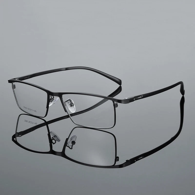 Bclear Unisex Full Rim Square Alloy Eyeglasses 42546 - Stylish Lightweight Frame for Men & Women - Perfect for Reading, Work, and Everyday Wear