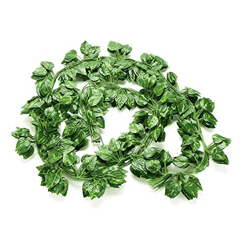 12Pcs 2.5m Artificial Rose Vine Garland - Fake Flower Hanging Decor for Wedding Arch, Garden Wall, Basket Decoration & Party Background (Red/Pink/White) - Home & Outdoor Decorative Flowers