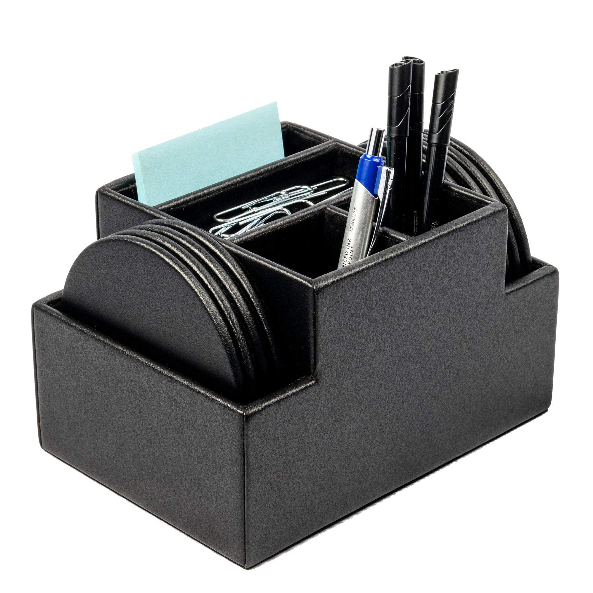 Dacasso Black Desktop Organizer - 6.8