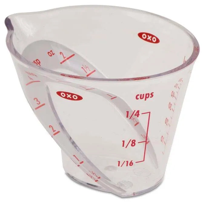 OXO Angled Measuring Cup 2oz (60ml) - BPA-Free Plastic Kitchen Measuring Cup for Baking, Cooking & Mixing - Perfect for Liquid & Dry Ingredients