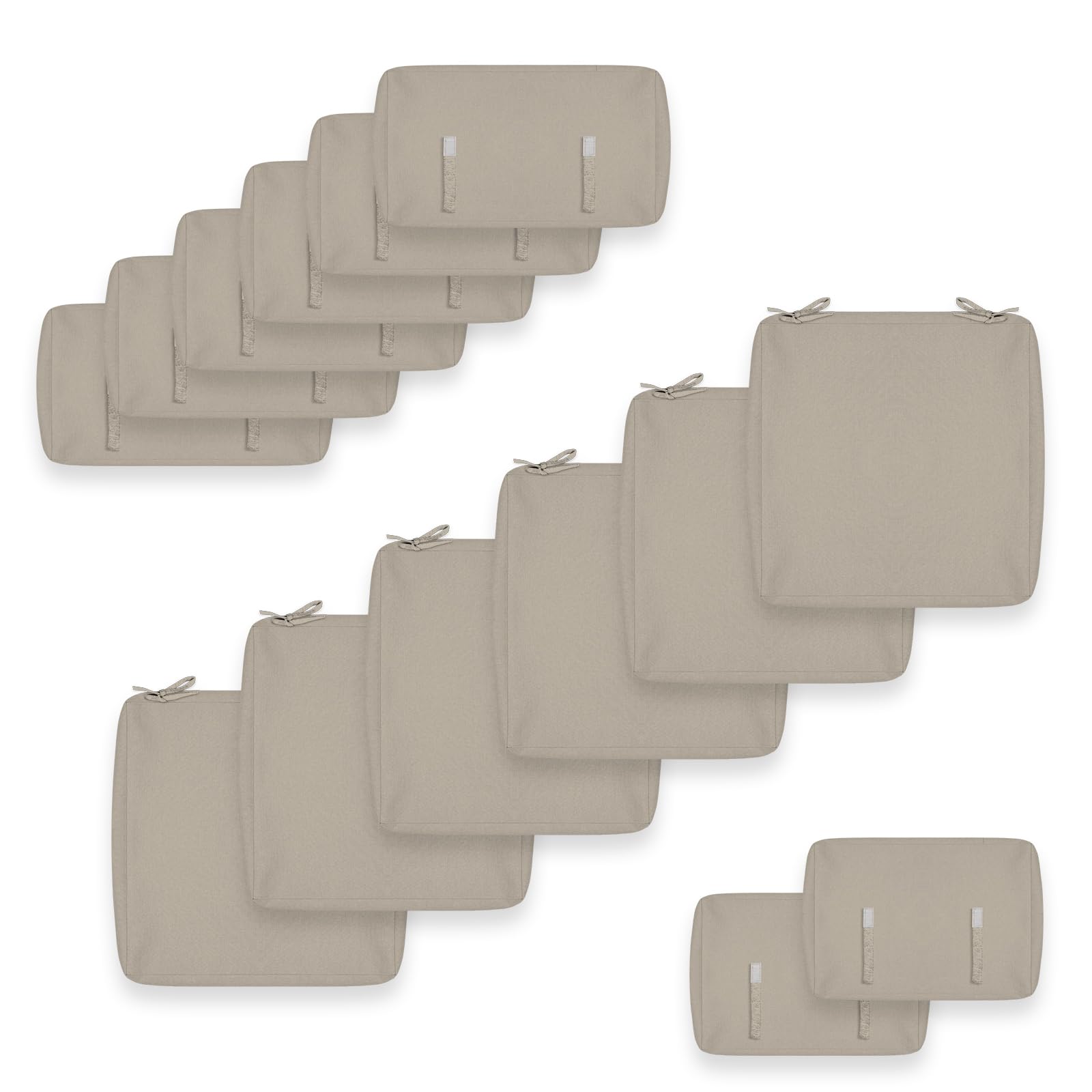 NICESOUL® 14-Piece Waterproof Outdoor Patio Cushion Covers 28