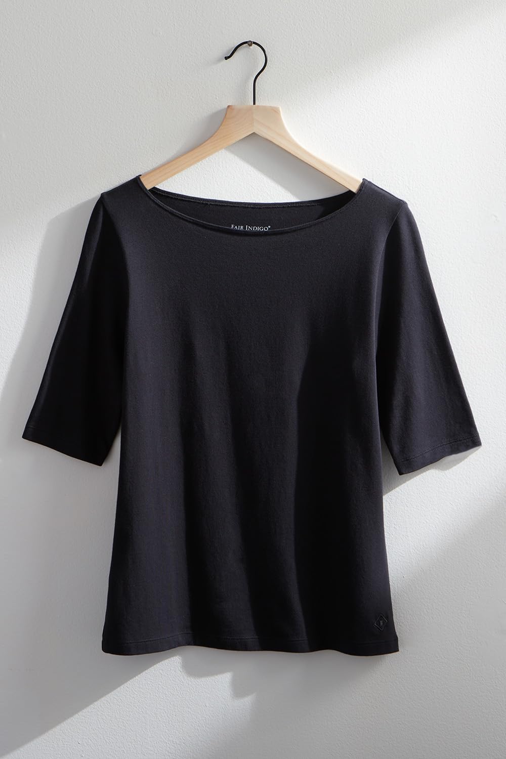 Organic Pima Cotton Women's Half Sleeve Boat Neck T-Shirt - Soft Breathable Casual Top for Summer, Work & Everyday Wear
