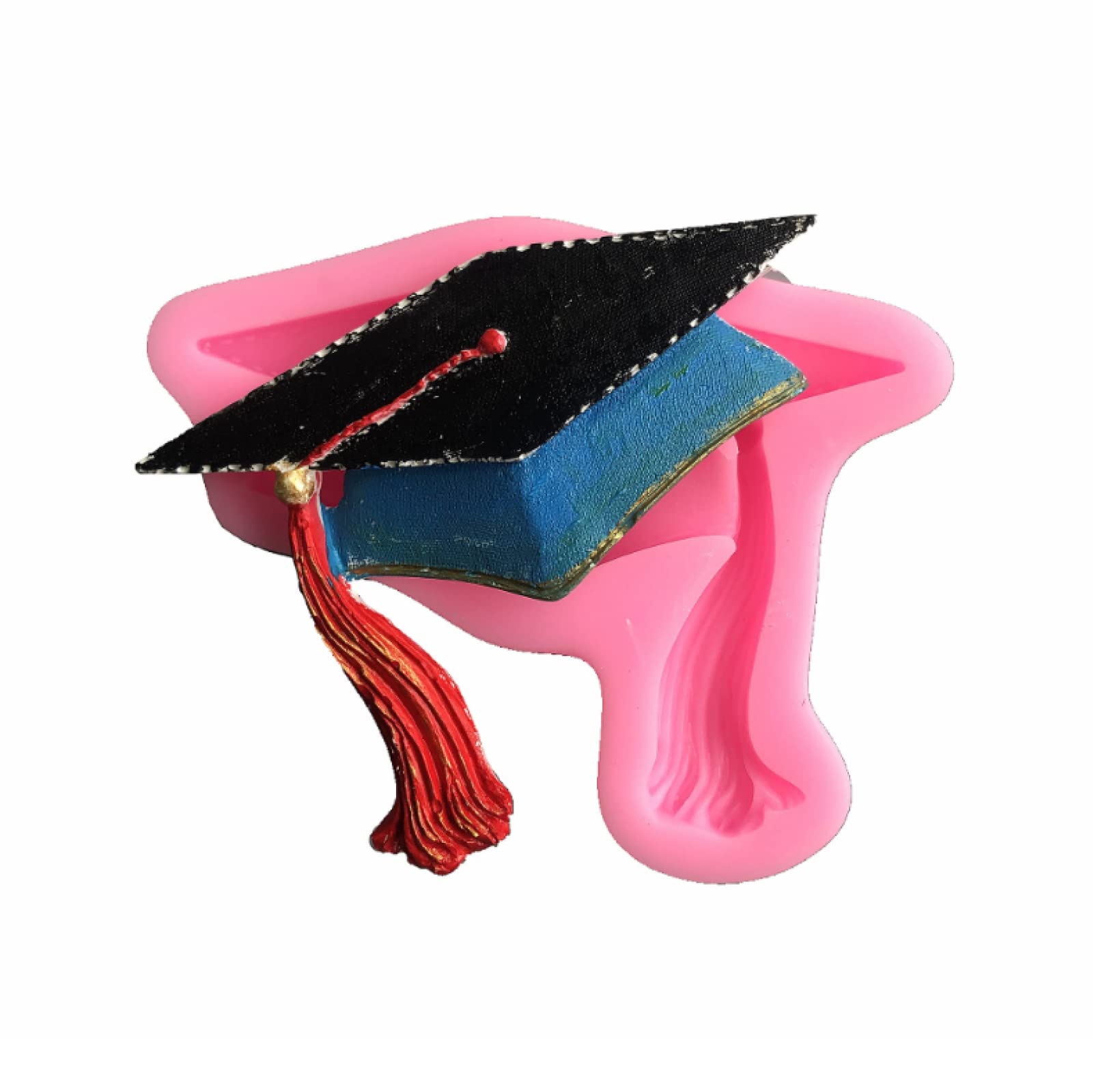 Graduation Cap Silicone Mold for Cake Baking, Chocolate, Fondant & Epoxy Resin - DIY College Graduation Cake Decorations & Academic Cap Treats - Perfect for Graduation Parties, School Celebrations & Dessert Making