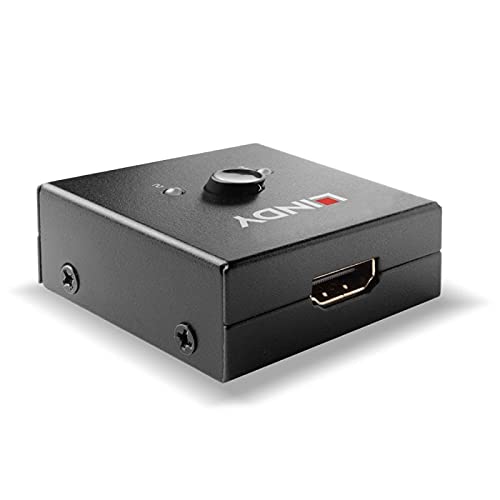 LINDY 38336 2 Port HDMI 18Gbps Bi-Directional Switch - 4K@60Hz HDR, HDCP 2.2, Green/Grey | Perfect for Home Theater, Gaming & Office Setup