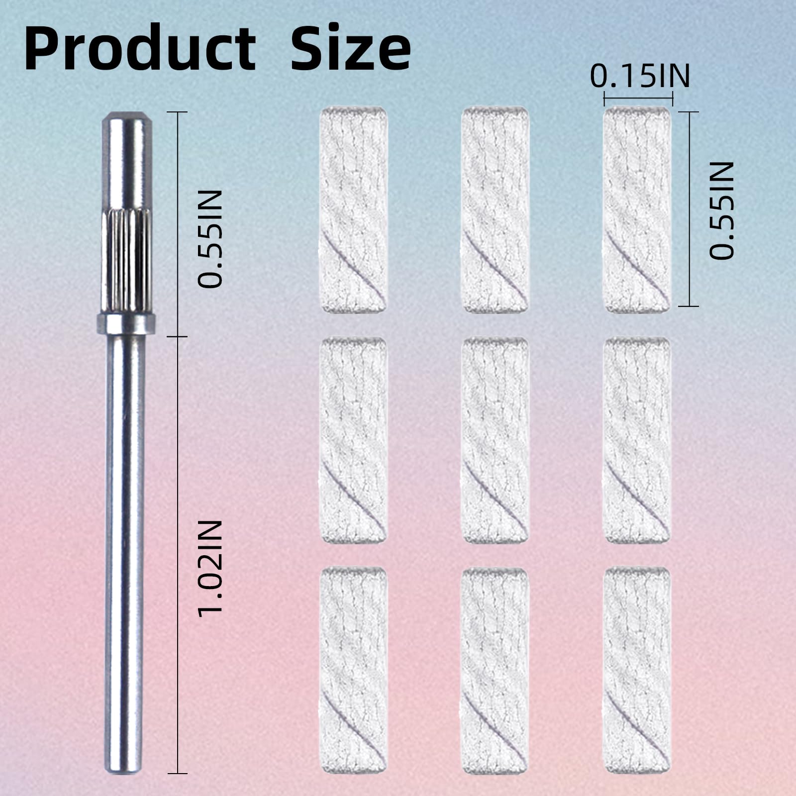 100 Pcs 180 Grit White Small Sanding Bands for Nail Drill - Professional Nail Drill Bits with 3.1mm Mandrel - Fine Grit Sanding Bands for Acrylic Nails - Perfect for Manicure, Pedicure & Nail Art Salon Use