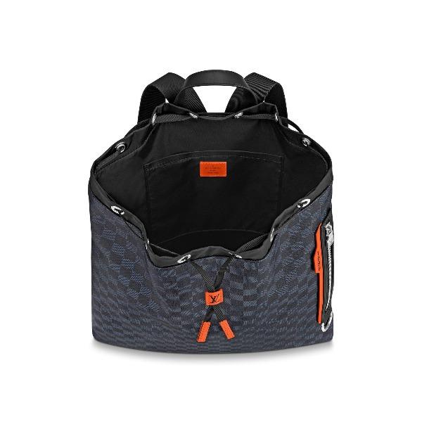 LV Damier Cobalt Race Drawstring Backpack - Stylish & Lightweight Travel Bag for Men & Women | Perfect for Gym, School, and Weekend Getaways