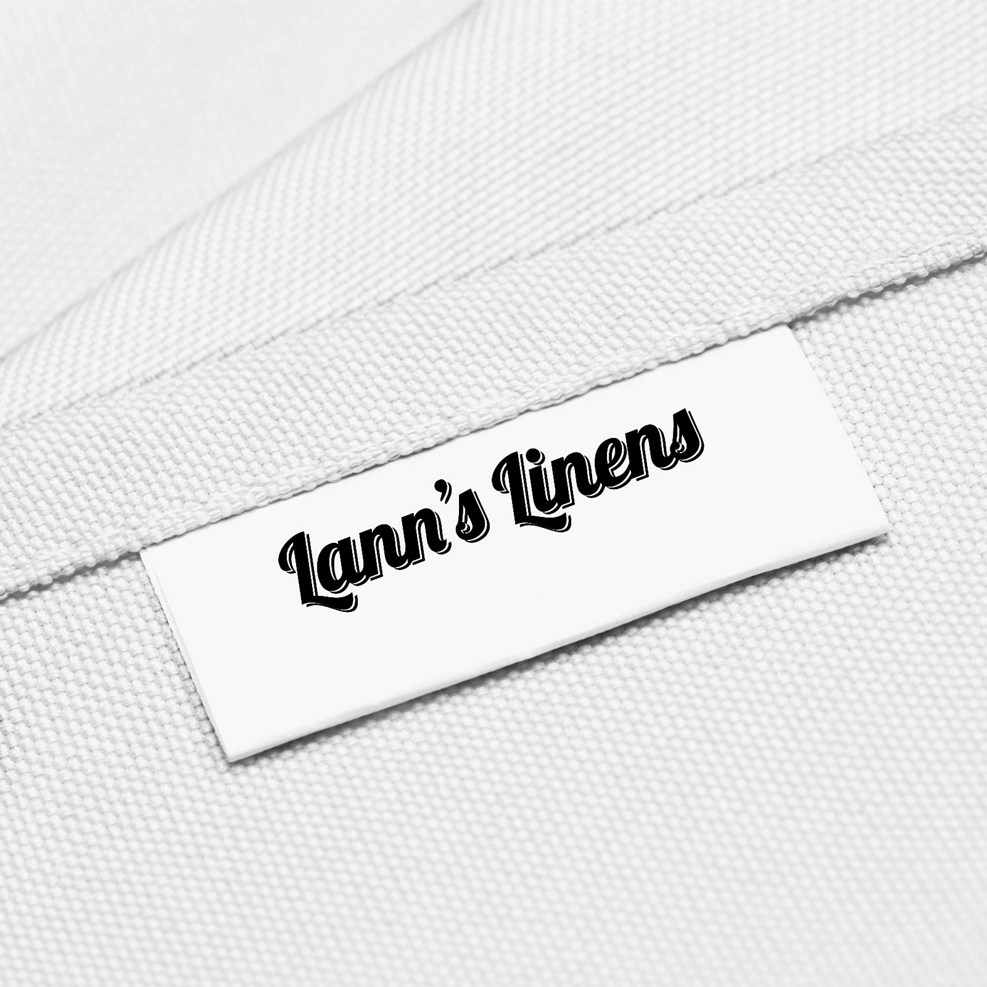 Lann's Linens 100-Pack White Polyester Chair Covers for Wedding, Party, Banquet - Washable Folding Chair Slipcovers - Perfect for Indoor & Outdoor Events, Bridal Showers, and Formal Dinners