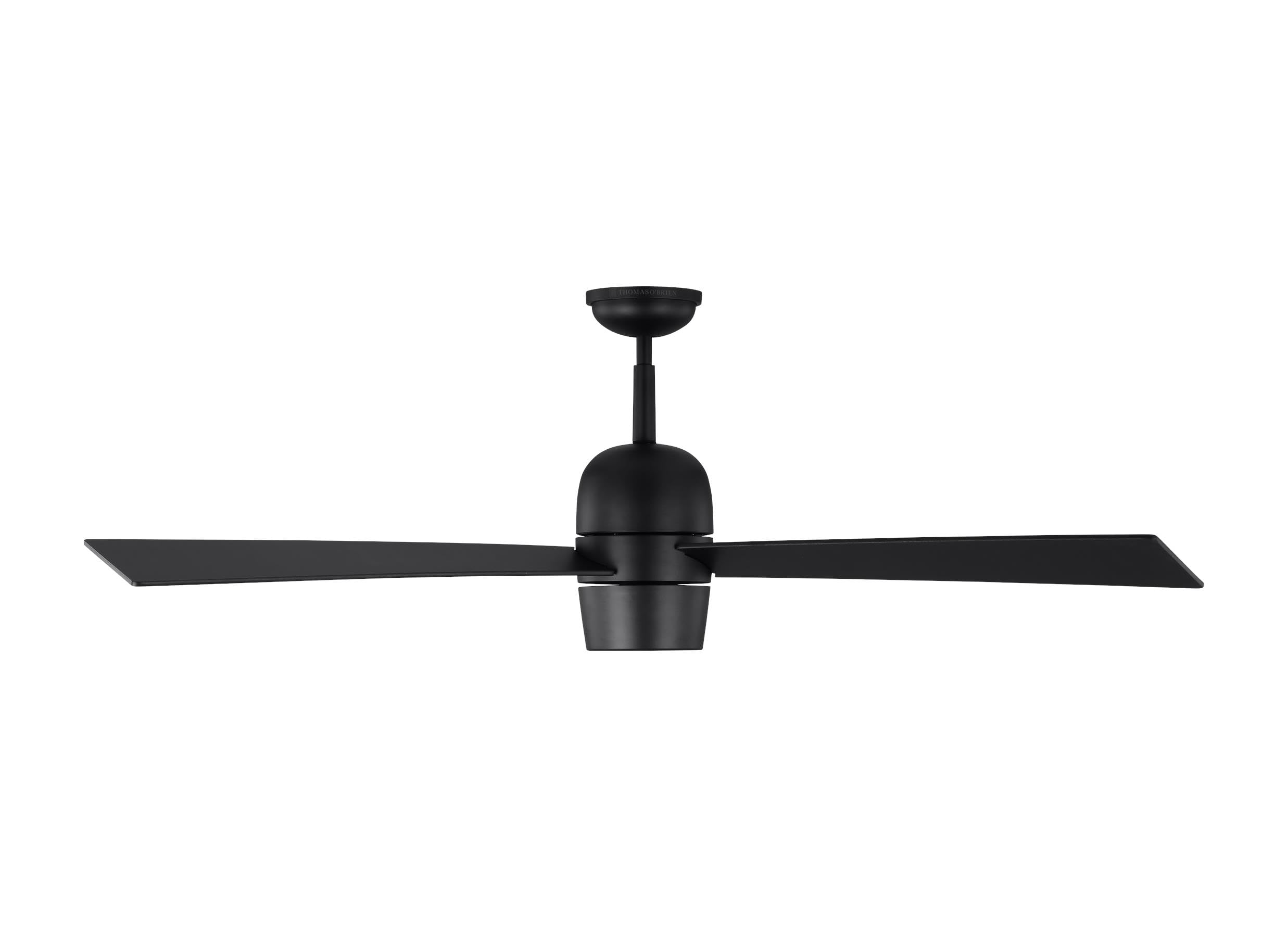 Monte Carlo 3ALBR60MBKD Alba 60-Inch Ceiling Fan with LED Light Kit & Remote Control, 3 Blades in Midnight Black - Perfect for Living Room, Bedroom & Outdoor Patio Cooling