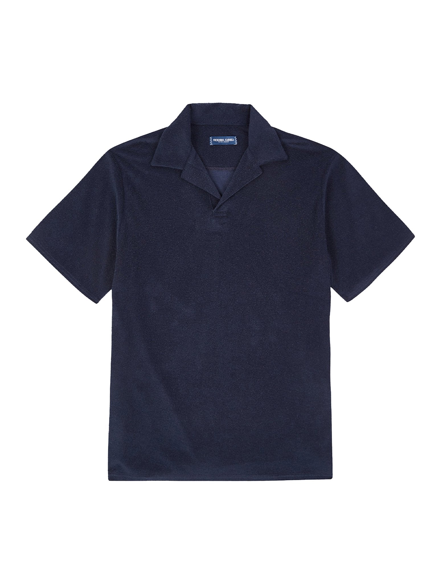 FRESCOBOL CARIOCA Faustino Men's Terry Cotton Polo Shirt - Navy Blue - Breathable & Comfortable for Casual Wear, Golf & Outdoor Activities