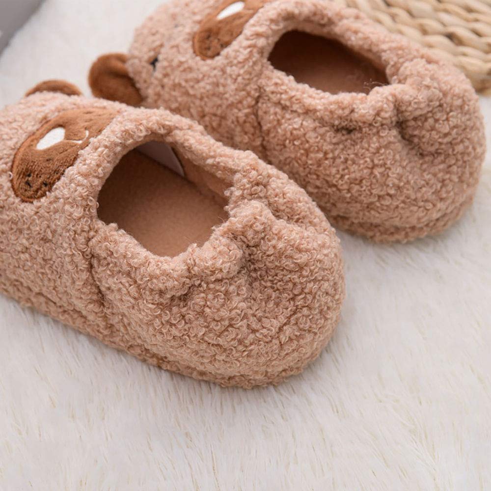Non-Slip Rubber Sole Baby Girls' House Slippers - Soft & Comfortable Indoor Shoes for Toddlers & Kids - Perfect for Playtime, Nursery & Home Use
