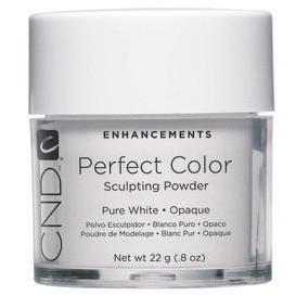 CND Perfect Color Powder - Pure White Opaque Nail Polish (0.8 oz) for Professional Salon & DIY Manicure at Home