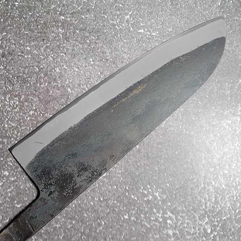 Premium Japanese Santoku Knife 165mm - Tokushu Rosewood Series White #2 Kurouchi Blade - High Carbon Steel Kitchen Knife for Professional Chefs & Home Cooking - Perfect for Slicing, Dicing & Mincing Vegetables, Meat & Fish