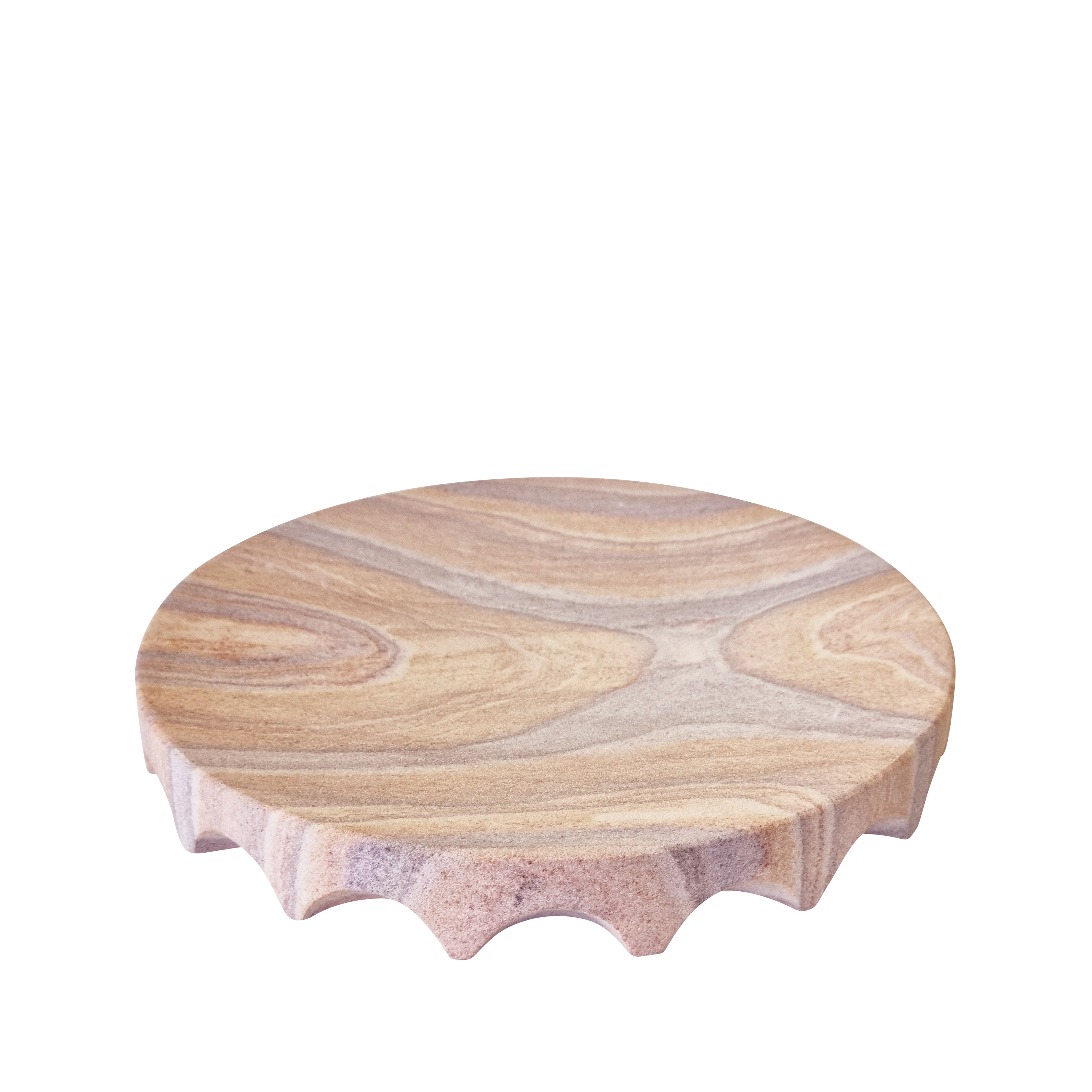 Riley Tray Small 20x20x2.5cm Rainbow Sandstone Stone Serving Tray - Perfect for Jewelry Display, Bathroom Organizer, Coffee Table Decor & Gift Giving
