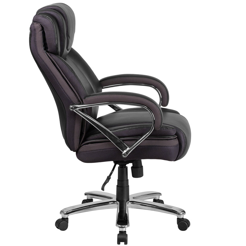 FLASH HERCULES Series Big & Tall 500 lb. Capacity LeatherSoft Executive Swivel Ergonomic Office Chair with Extra Wide Seat - Perfect for Home Office, Gaming, and Heavy-Duty Workspaces