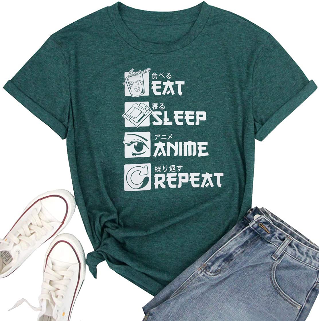 Anime Lover Women's Tank Top - Japanese Manga Graphic Tee with 'Just A Girl Who Loves Anime' Print - Cute Casual Summer Tops for Anime Fans, Cosplay, Conventions & Everyday Wear