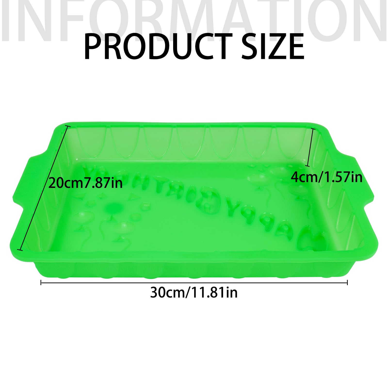 Happy Birthday Rectangular Silicone Cake Pan - Non-Stick, Reusable & Durable Baking Mold for Oven, Freezer, Microwave & Dishwasher - Perfect for Birthday Cakes, Desserts & Party Treats - Easy to Use & Clean