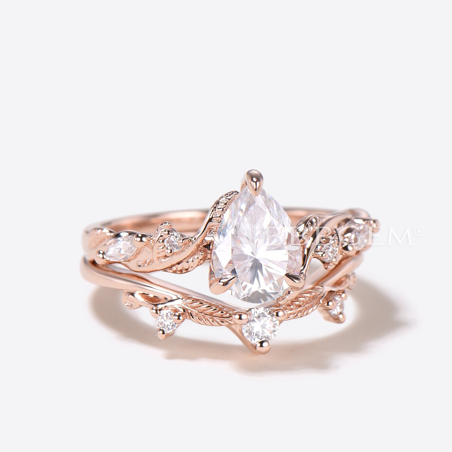 1.25ct Teardrop Cut Natural Moissanite Diamond Bridal Wedding Ring for Women - Elegant Engagement & Anniversary Jewelry Gift for Her