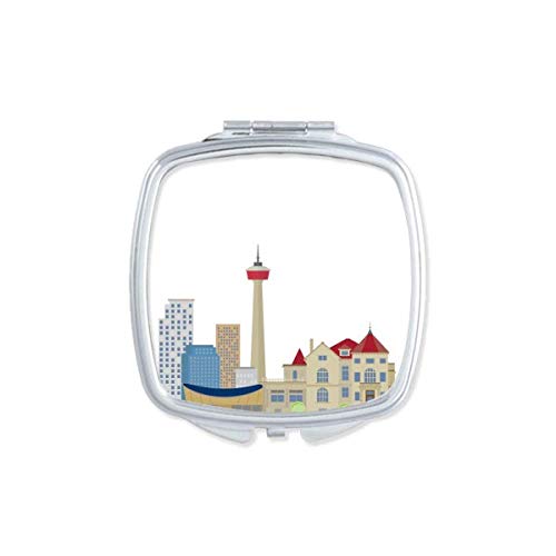 DIYthinker Canada Landmark & City TV Tower Mirror - Portable Compact Pocket Makeup Mirror with Double Sided Glass for Travel, Home, and Office Use