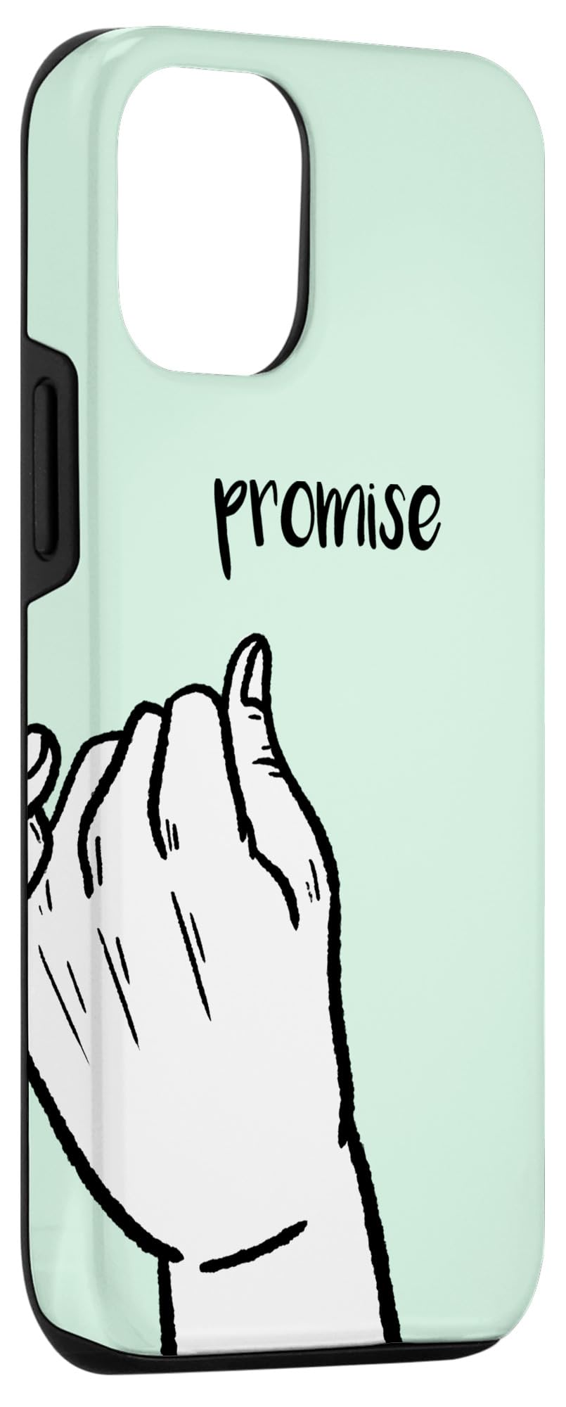 iPhone 12/12 Pro Phone Case - Best Friend Matching Gift with Promise Right Hand Pinky Swear Design - Perfect for Couples, BFFs & Friendship Gifts (Compatible with iPhone 12/12 Pro)