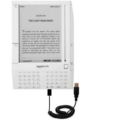 Premium Coiled USB Sync & Charge Cable for Amazon Kindle 1st Generation - Fast Data Transfer & Power Delivery with TipExchange Technology - Perfect for Home, Office & Travel Use