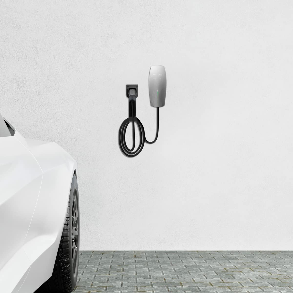 ENERLITES Tesla Charger Holder Wall Mount - Heavy Duty Steel Hook for All Tesla Models (Model 3/Y/S/X) - EV Charging Cable Organizer - Indoor/Outdoor Use - Perfect for Home Garage & Public Charging Stations - Model 25354