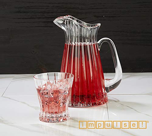IMPULSE! Park Avenue Rocks Glasses - Set of 6 Highball Whiskey Glasses for Cocktails, Bourbon, Scotch - Perfect for Home Bar, Parties & Gifts