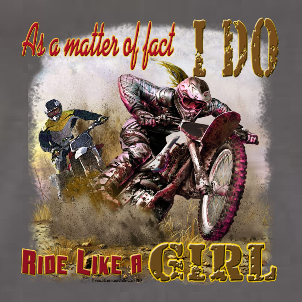 Biker Girl Tank Top - 'I Do Ride Like A Girl' Graphic Racerback Shirt for Women - Perfect for Motorcycle Rides, Car Shows & Casual Outfits