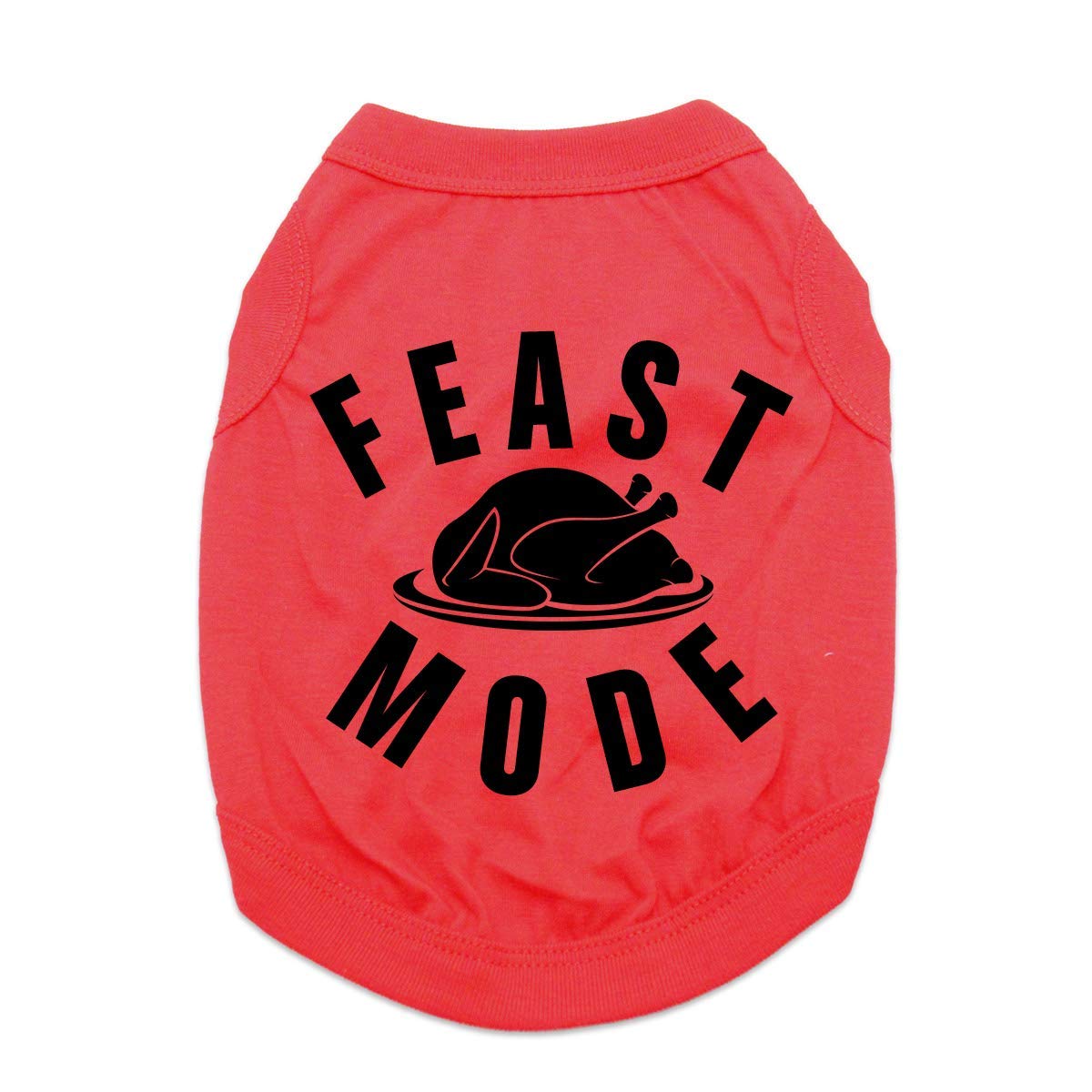 BaxterBoo Feast Mode Dog Shirt - Red Small | Cute Pet Clothes for Small Dogs | Perfect for Birthday Parties & Photo Shoots