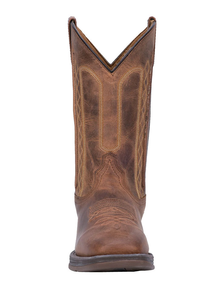 Laredo 7454 Men's Bennett Leather Boots - Distressed Tan Cowboy Boots for Western Riding & Casual Wear