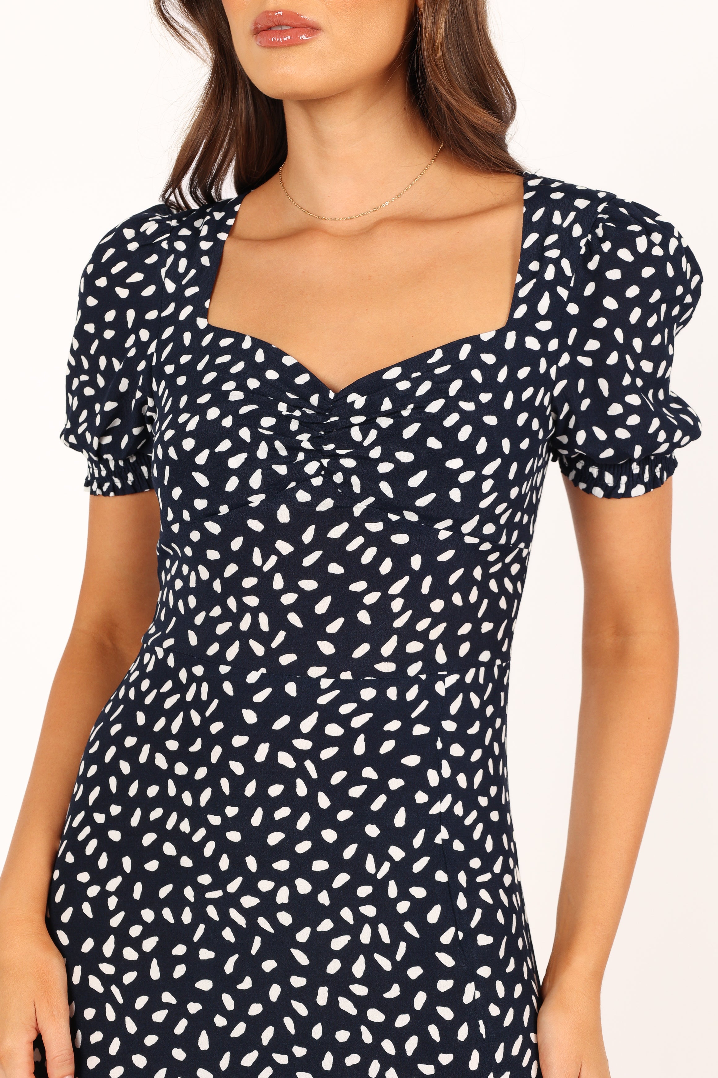 Franklin Dress Navy Print - Stylish Floral Summer Dress for Women, Perfect for Beach Vacations, Parties & Casual Outings