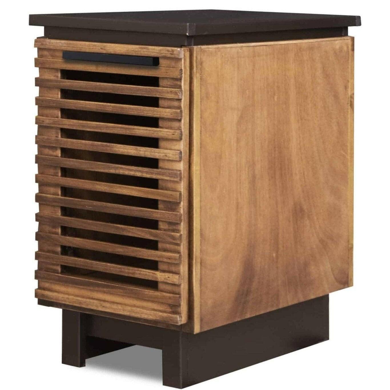 Graceland Chairside End Table GC4410.BNB - Modern Nightstand with Storage Shelf for Living Room, Bedroom, or Office - Perfect for Holding Lamps, Books, and Decor