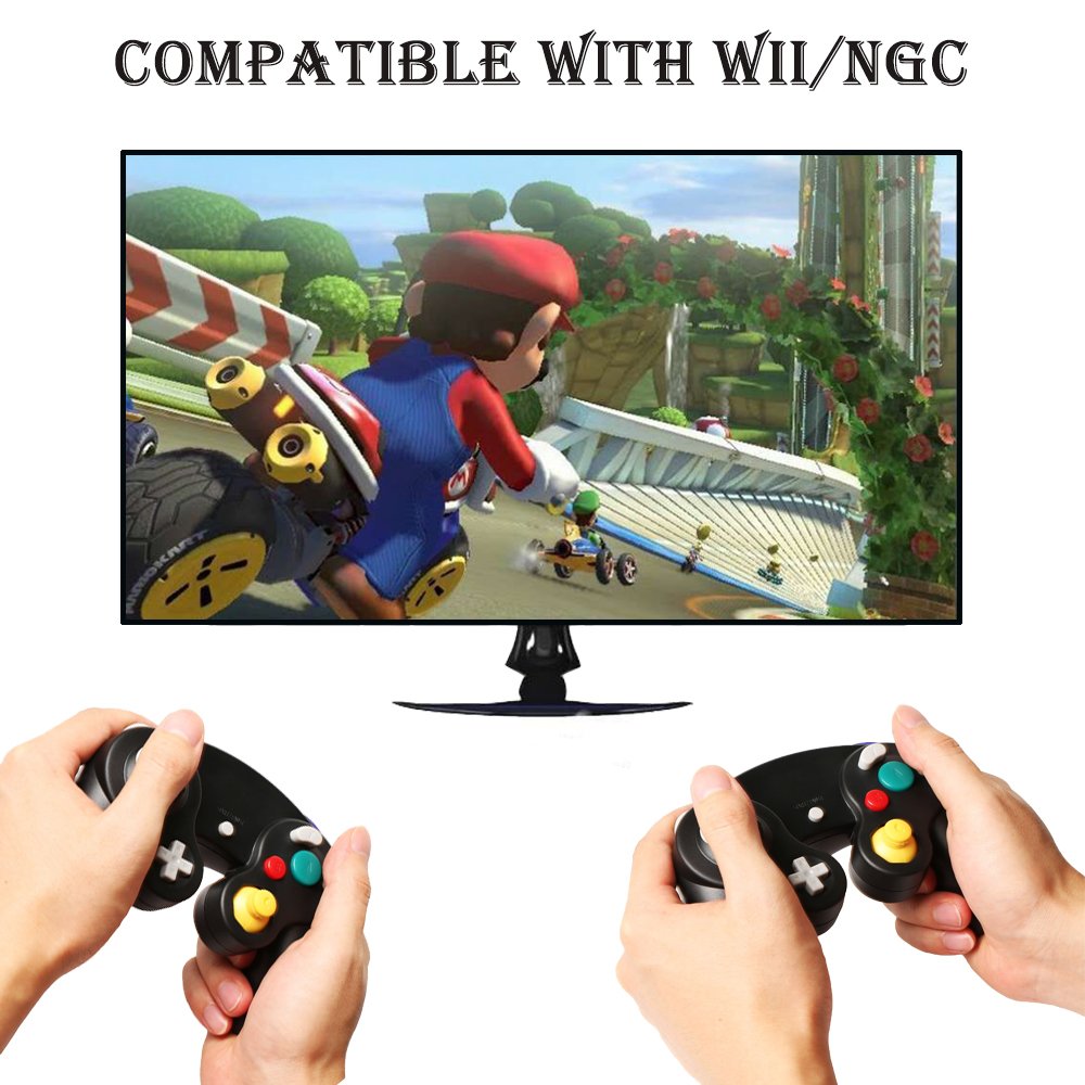 Reiso 1 Pack Classic Wired NGC Controller for Nintendo Wii & Gamecube - Clear White | Perfect for Super Smash Bros, Mario Kart & Retro Gaming Sessions