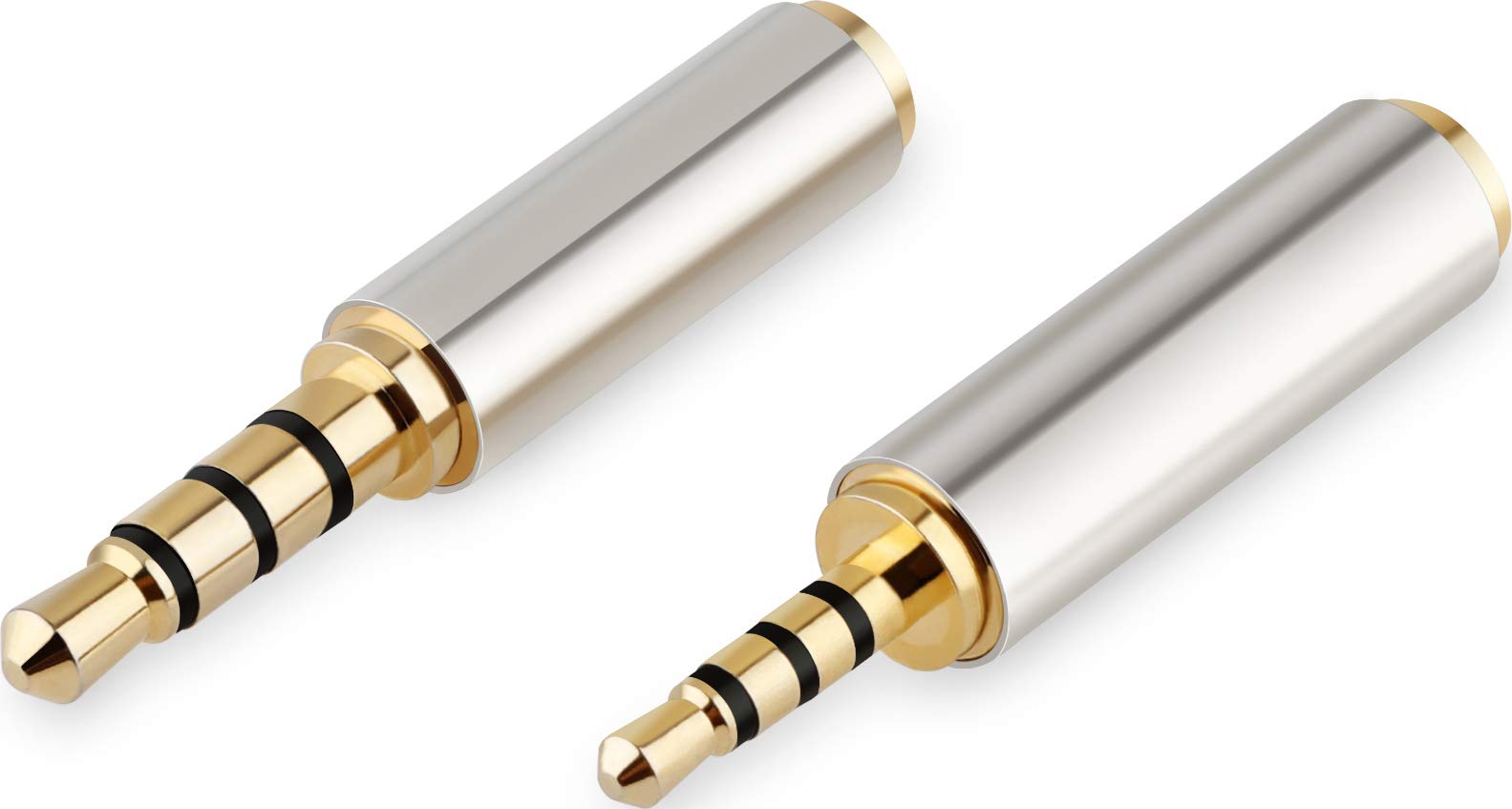 PASOW 3.5mm to 2.5mm Stereo Audio Adapter - Male to Female Headphone Jack Converter (2 Pack) for Smartphones, Headphones, Microphones, Tablets - Perfect for Gaming, Podcasting & Mobile Devices