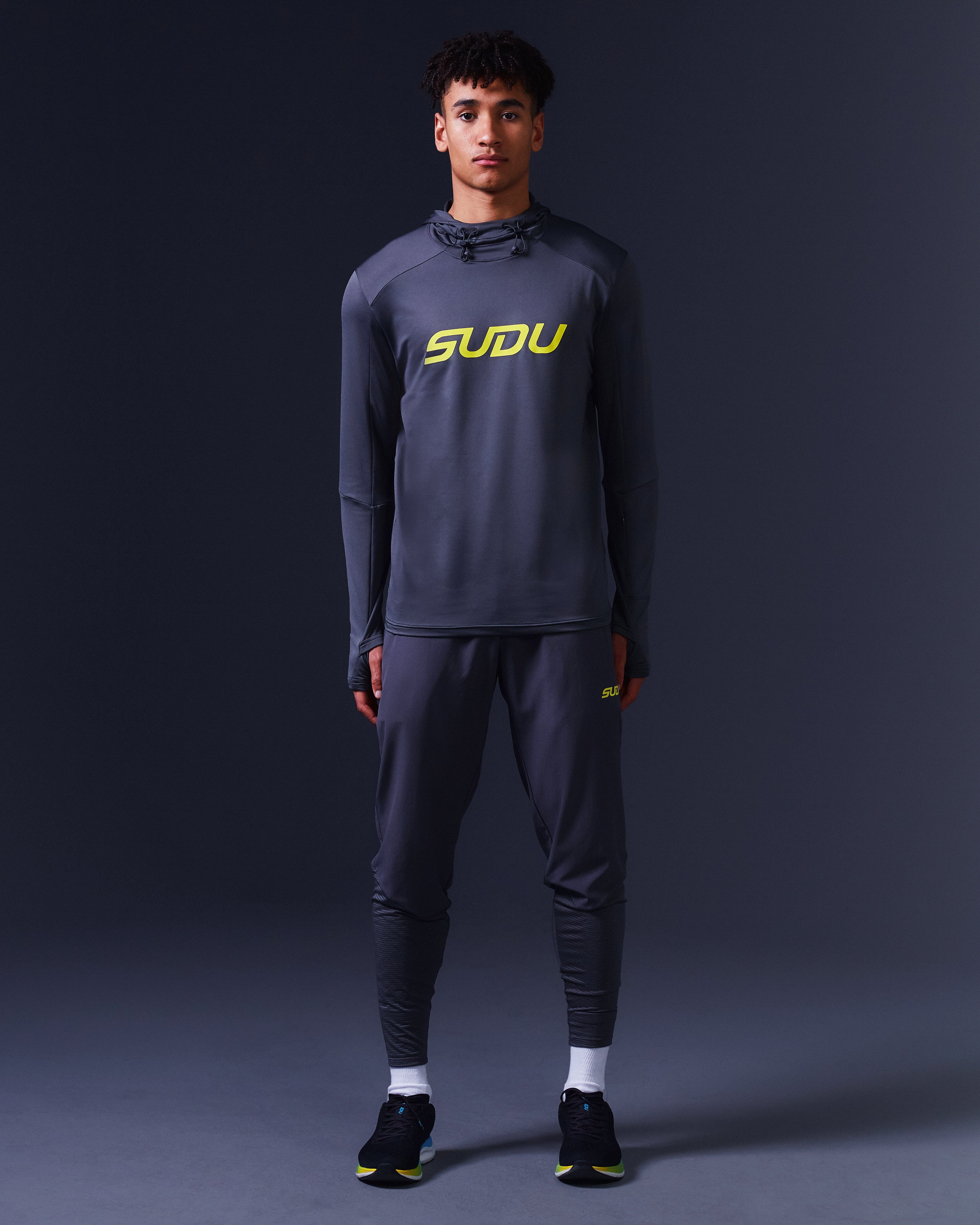 SRH 01 Hoodie - Grey & Yellow Pullover Sweatshirt for Men & Women | Comfortable Casual Streetwear | Perfect for Gym, Running, Outdoor Activities & Daily Wear