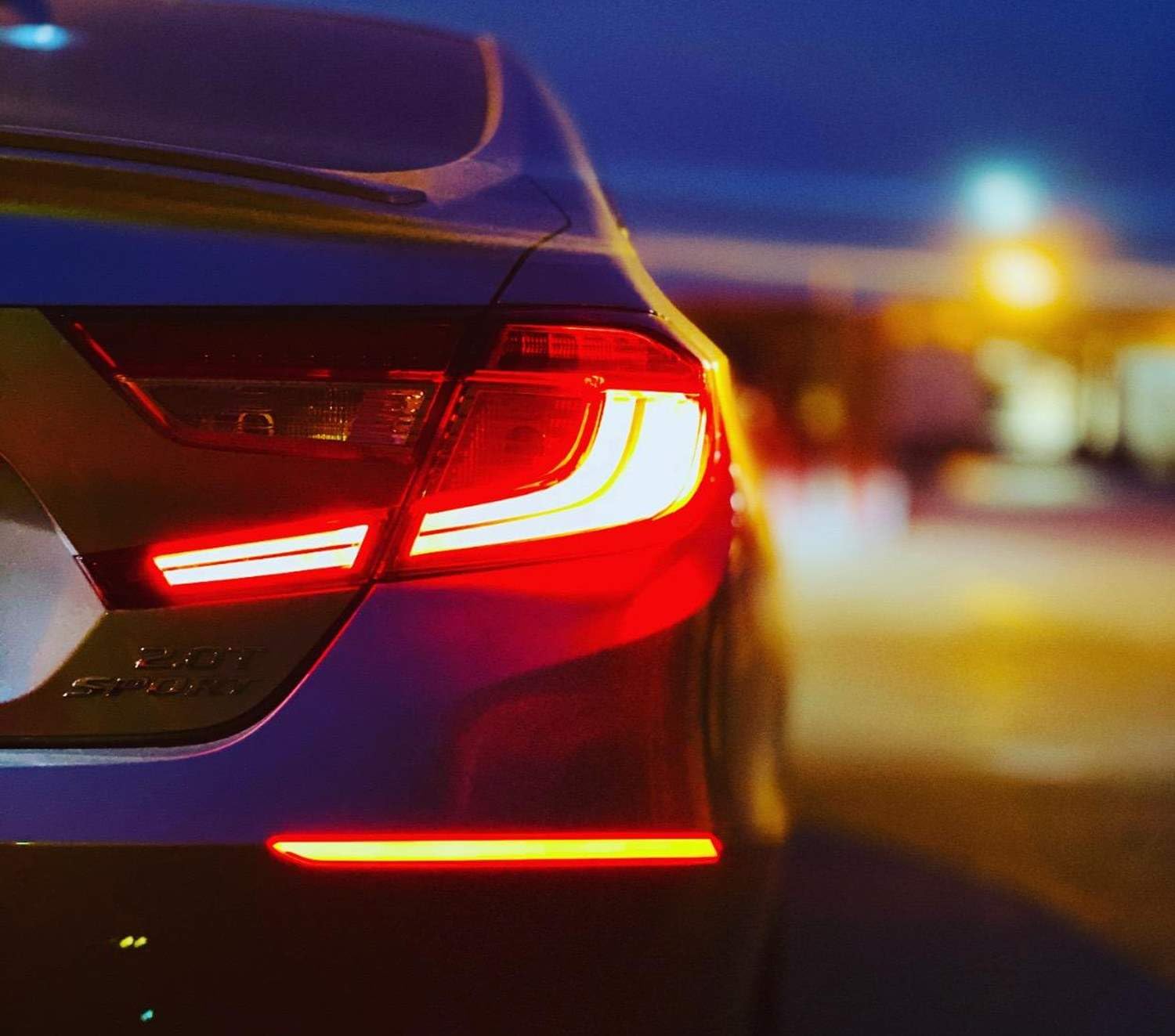 iJDMTOY Red LED Bumper Reflector Lights for 2018-2022 Honda Accord Sedan - Tail/Brake Lights, Turn Signals & Rear Fog Lamps - High Visibility Safety Upgrade for Night Driving & Bad Weather Conditions