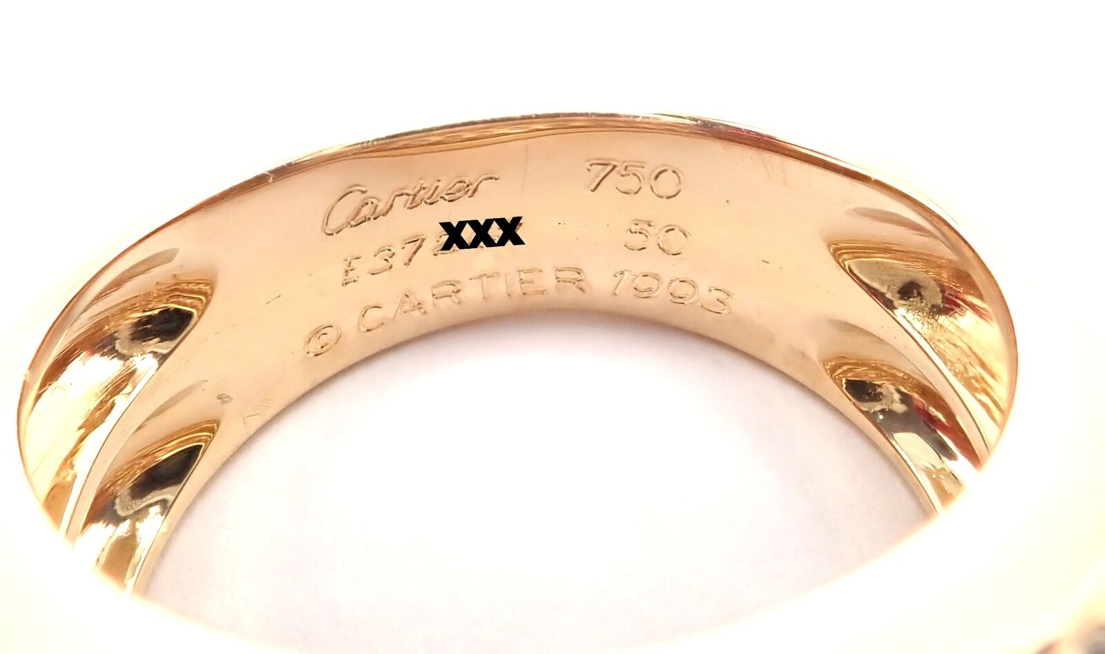 Authentic Cartier 18k Yellow Gold Double Pave Diamond Band Ring 1993 - Vintage Luxury Jewelry for Women, Perfect for Anniversaries, Engagements & Special Occasions