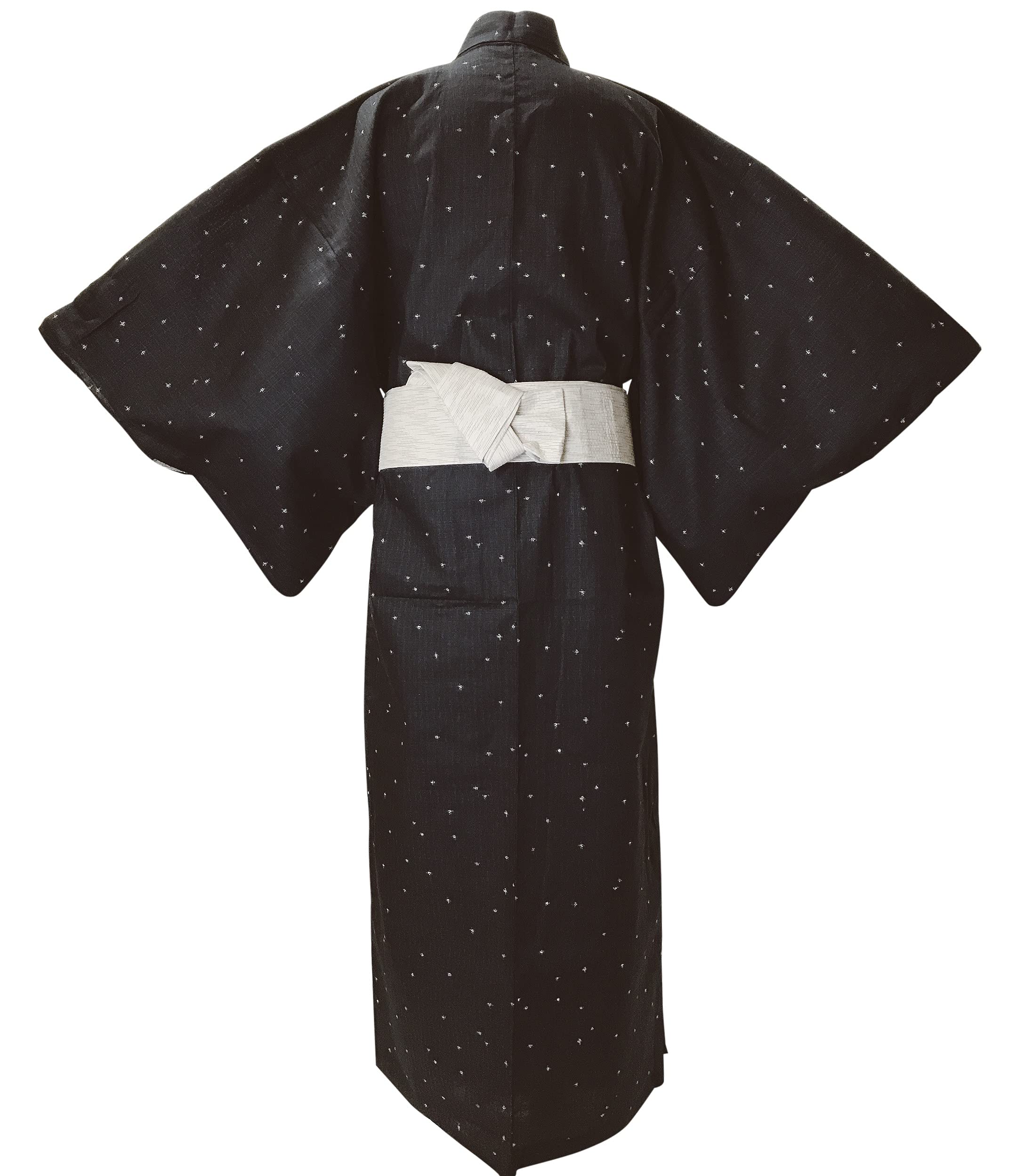 Edoten Men's Yukata with Simple Obi - Relaxing Casual Japanese Kimono for Summer Festivals, Beach Wear, and Home Lounging