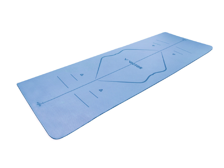 Premium Victor SP550F Non-Slip Yoga Mat - Extra Thick & Eco-Friendly Exercise Mat for Yoga, Pilates & Home Workouts - Ideal for Hot Yoga, Gym & Studio Use (Blue)