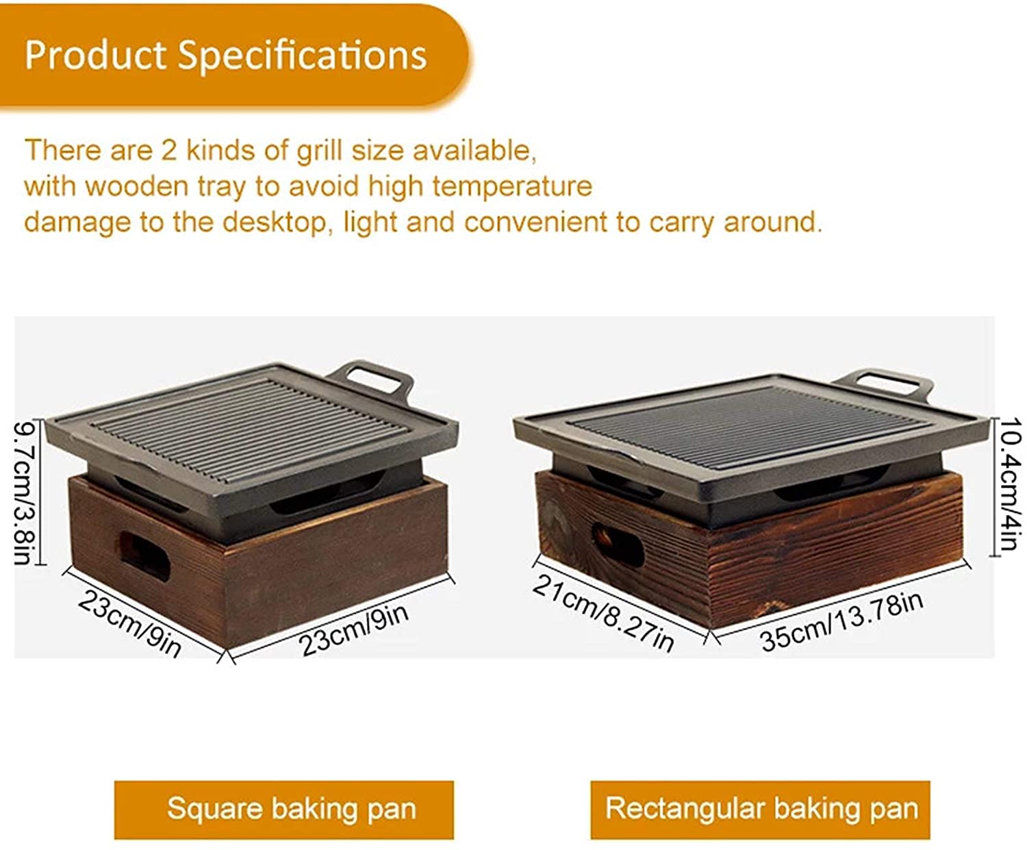Portable Korean & Japanese BBQ Grill - Smokeless Charcoal & Alcohol Stove for Indoor/Outdoor Cooking - 23x23x10cm Non-Stick Household Grill - Perfect for Camping, Picnics & Backyard Parties