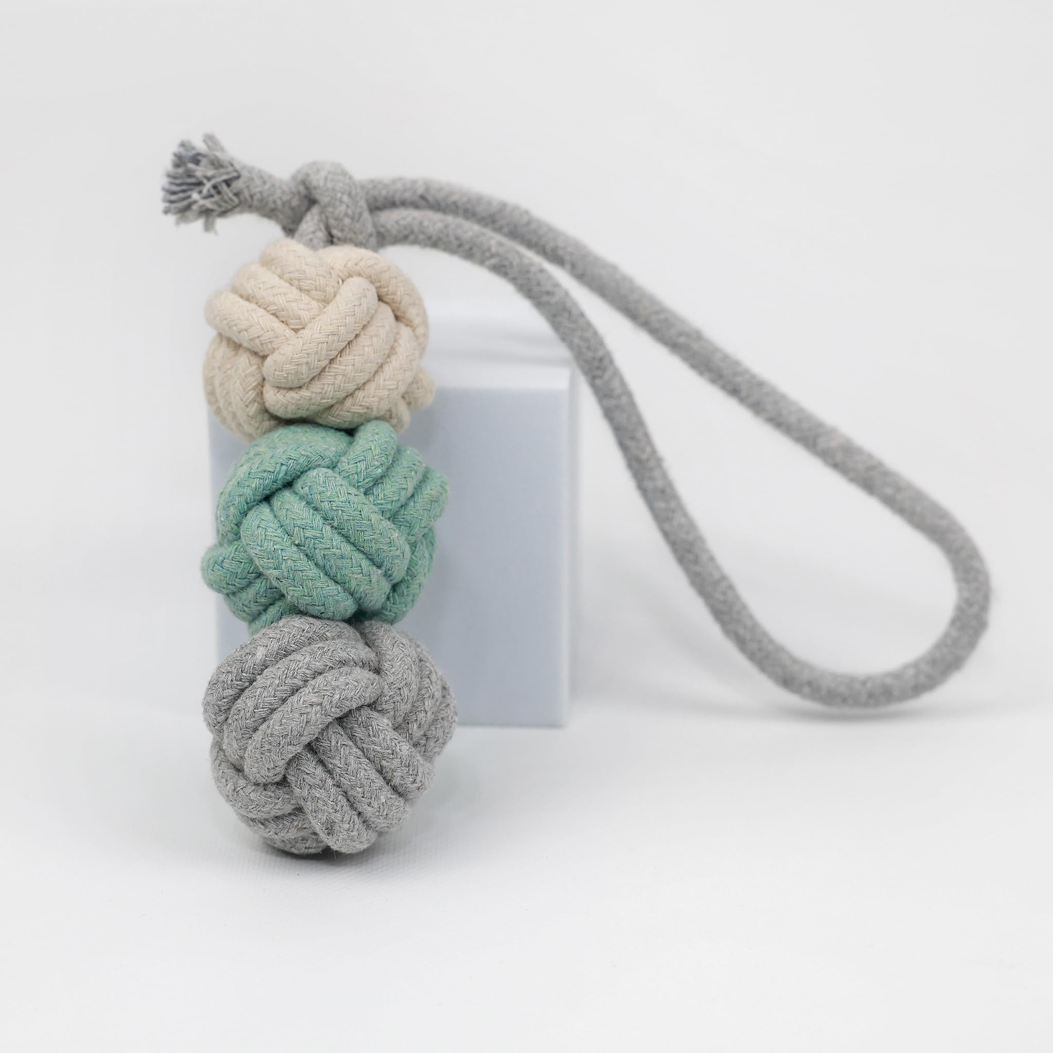 **Mint Ice Cream Rope Balls Puppy Tug Toy – Handmade Dog Chew Toys for Small Dogs, Durable Tug-of-War Rope Ball – Perfect Puppy Gift & Eco-Friendly Pet Toy – Great for Playtime, Training & Bonding**