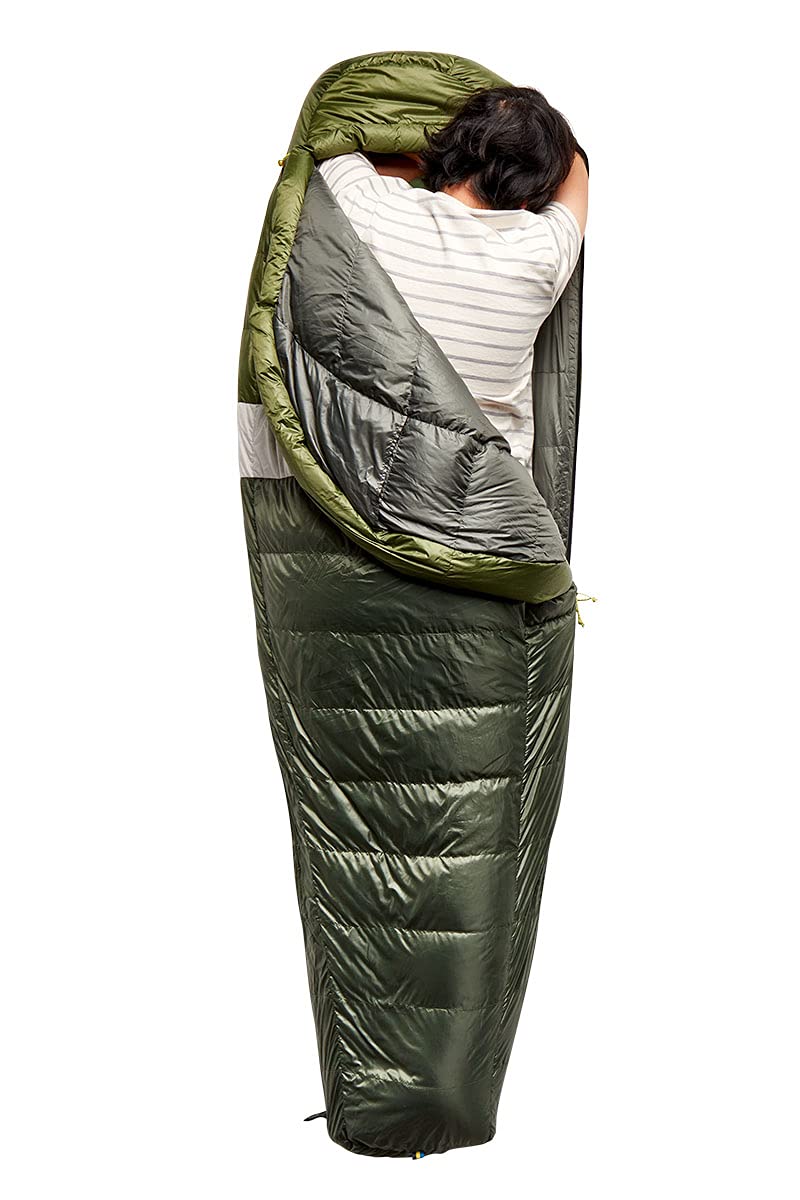 Sierra Designs Get Down 20 Degree Sleeping Bag - 550 Fill Power DriDown (PFC Free) Mummy Style for Camping & Backpacking - Lightweight & Compact for Men & Women - Includes Stuff Sack - Perfect for Cold Weather Adventures & Outdoor Exploration