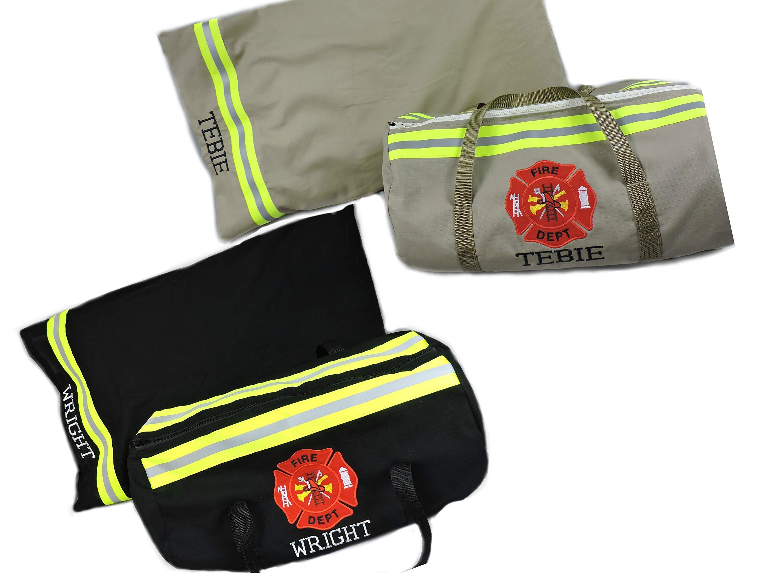 Personalized Firefighter Duffle Bag - Large Overnight Gym Bag with Pillowcase for Travel, Workouts & Emergency Response | Perfect for Firefighters, First Responders & Gym Enthusiasts