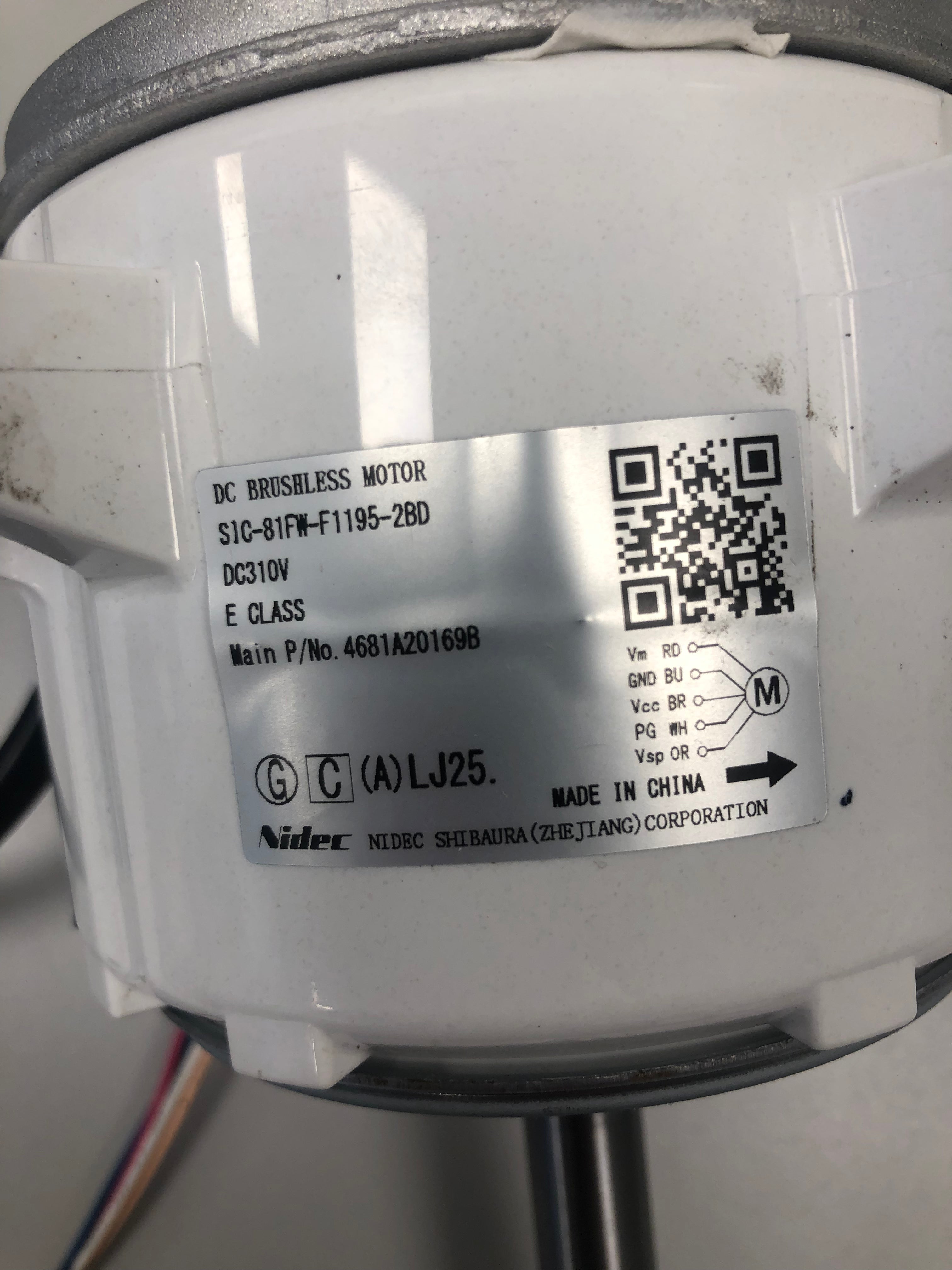 OEM LG DC Motor Assembly for Indoor Use - Replaces 5400677602 (4681A20169B) | Perfect for HVAC Systems, Air Handlers & Commercial Equipment