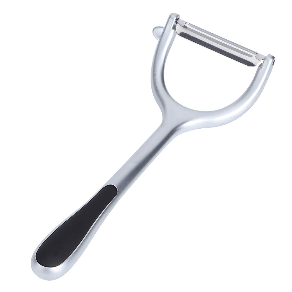 Stainless Steel Vegetable Peeler with Ergonomic Handle - Professional Y Peeler for Potatoes, Carrots, Fruits & Vegetables - Includes Potato Eye Remover - Perfect for Kitchen, Cooking, Meal Prep & Food Preparation
