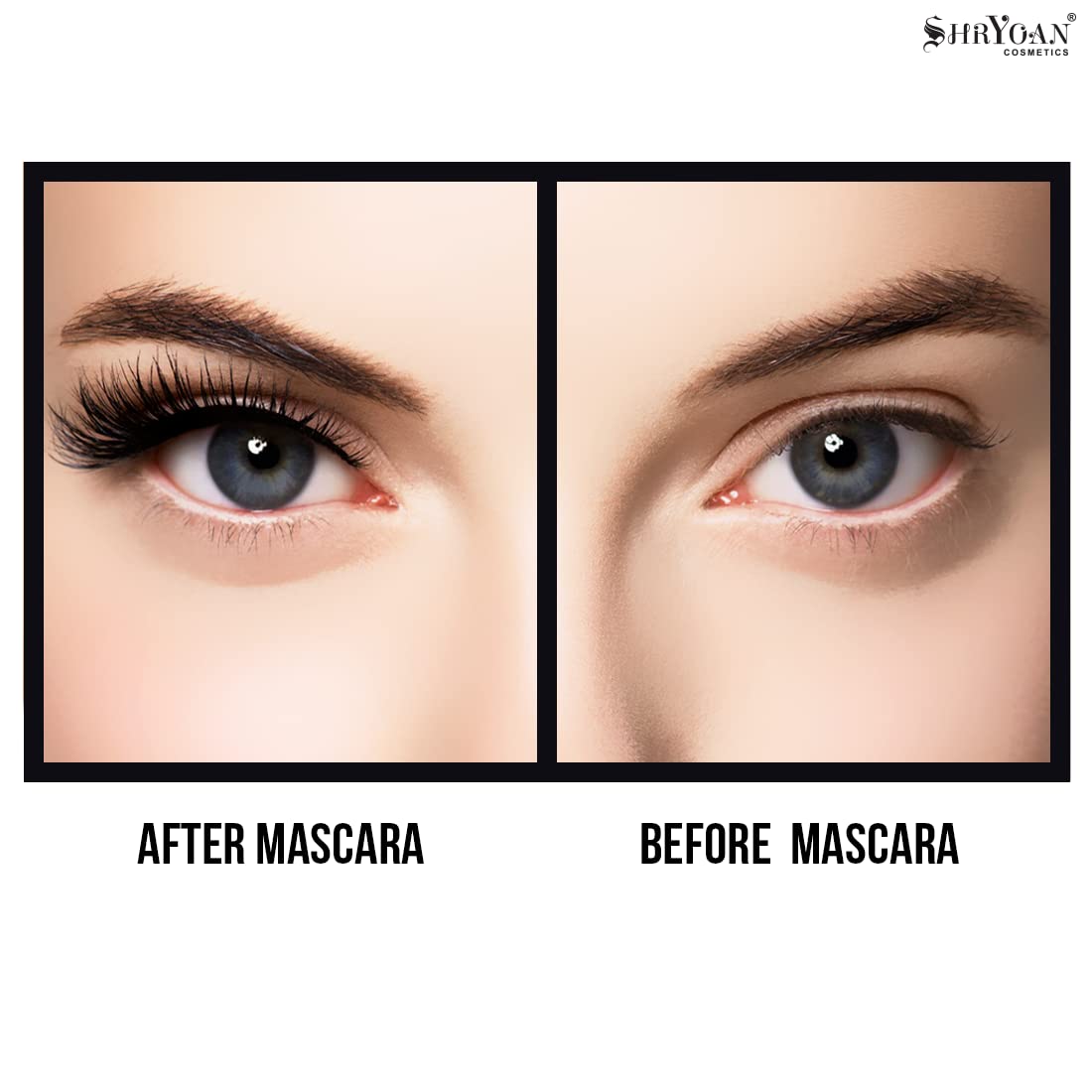 Shryoan Volumizing Mascara 8ml - Lengthening & Thickening Waterproof Mascara for Dramatic Lashes | Perfect for Day to Night Makeup & Special Occasions