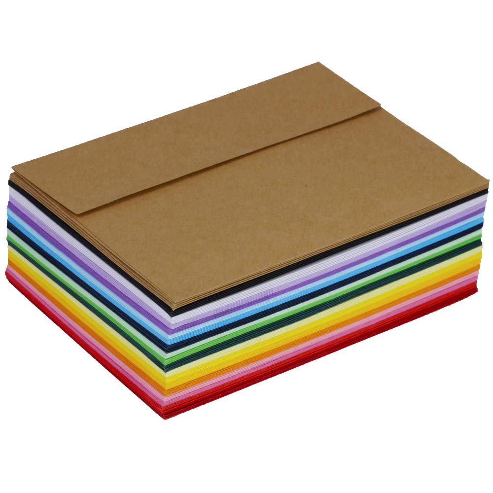 95 Pcs 19 Colors A6 Peel & Seal Self-Adhesive Envelopes, 4.75