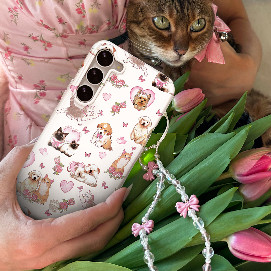 Cute Puppy & Kitten Samsung Phone Case - Protective & Durable Cover for Samsung Galaxy [Model] - Perfect Gift for Pet Lovers & Animal Enthusiasts - Ideal for Everyday Use, Travel, and Work